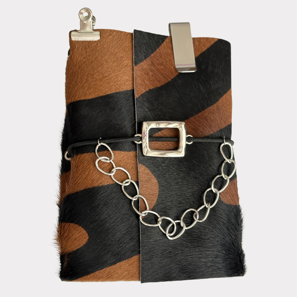 A6 Silver Chain Journal Case